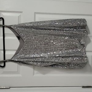 Silver Sophie Sequin Swing Cami